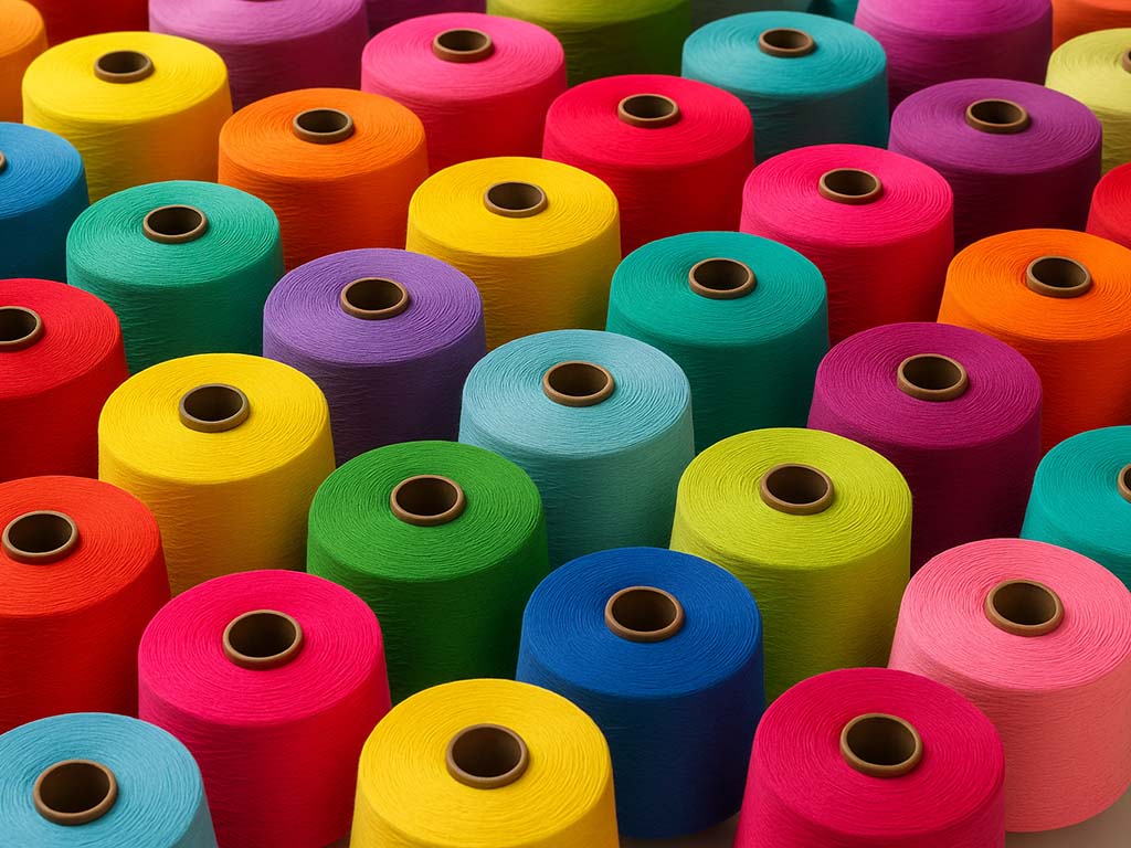 Water-Free Dyed Yarns